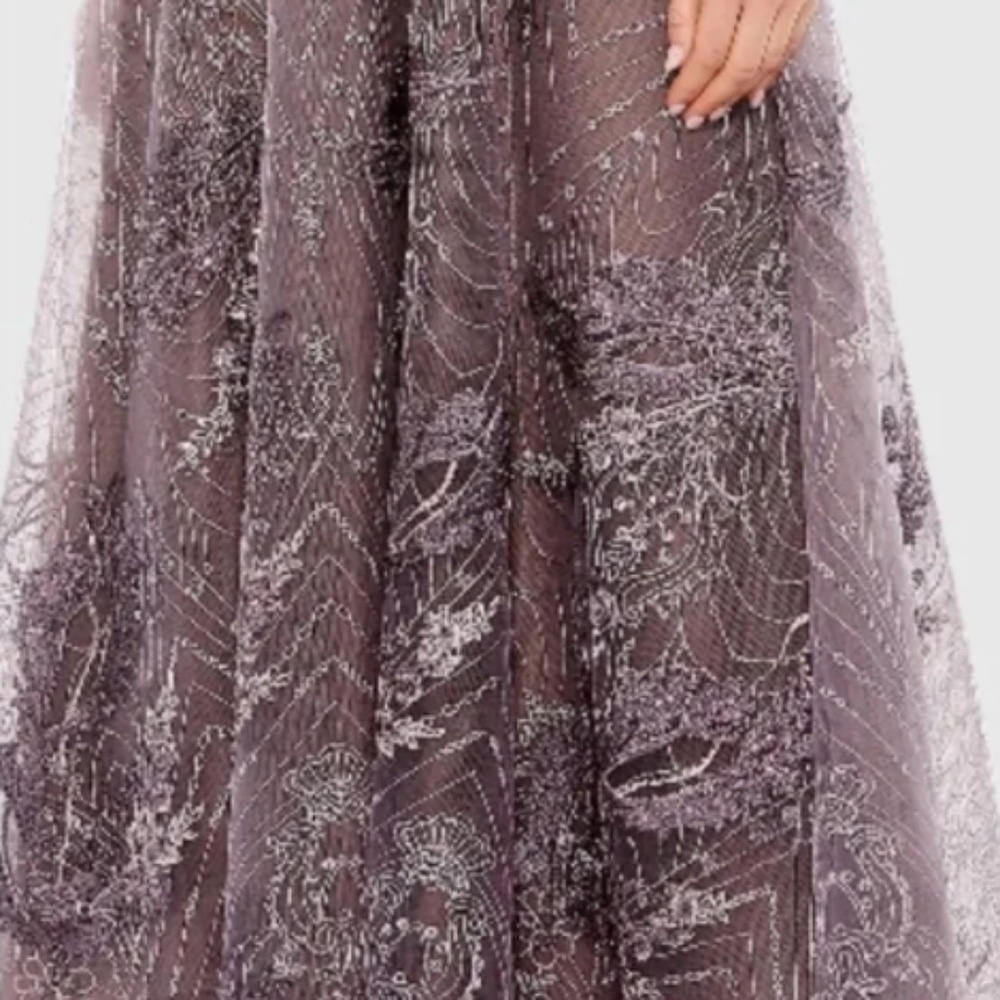 Mac Duggal Lavender 3/4 Sleeve Dress - Size 18 - Used - Picture 4 of 6